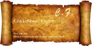 Czeichner Fodor névjegykártya